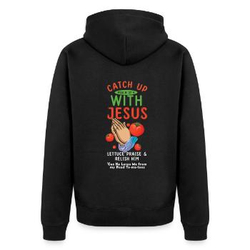 Priez que Tomato rattrape Jésus Christian - Veste à capuche bio Premium Unisexe - noir - Dos - Nico (187cm)
