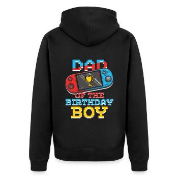 Papa de Gamer Amateur de jeux vidéo Gamer - Veste à capuche bio Premium Unisexe - noir - Dos - Nico (187cm)