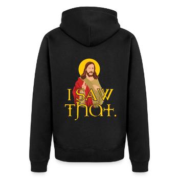 Drôle jésus a vu ce pasteur chrétien - Veste à capuche bio Premium Unisexe - noir - Dos - Nico (187cm)