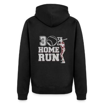 30 ans Jour Naissance Athlète Sport Baseball - Veste à capuche bio Premium Unisexe - noir - Dos - Nico (187cm)