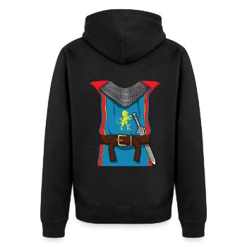 Drôle de costume de chevalier guerrier pour Halloween - Veste à capuche bio Premium Unisexe - noir - Dos - Nico (187cm)
