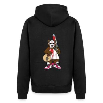 Horror Movie Character Monster Bear Halloween - Unisex Premium Organic Zip Hoodie - black - Back - Nico (187cm)