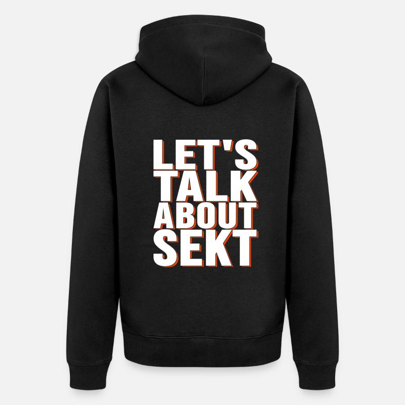 let's talkabout sekt - Unisex Premium Bio Zip Hoodie - Schwarz