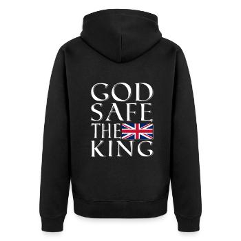 dieu en sécurité le roi - Veste à capuche bio Premium Unisexe - noir - Dos - Nico (187cm)