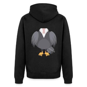 Funny Animal Turkey Costume For Halloween - Unisex Premium Bio Zip Hoodie - Schwarz - Hinten - Nico (187cm)