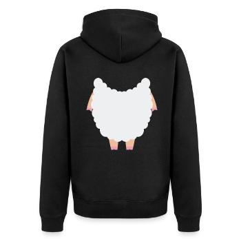 Drôle de costume de mouton animal pour Halloween - Veste à capuche bio Premium Unisexe - noir - Dos - Nico (187cm)