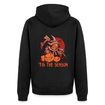 Horreur Scythe Witch Pumpkin Saison Halloween - Veste à capuche bio Premium Unisexe - noir - Dos - Nico (187cm)