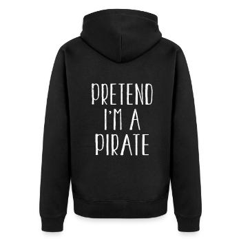 Drôle de prétendant que je suis un costume de pirate pour Halloween - Veste à capuche bio Premium Unisexe - noir - Dos - Nico (187cm)