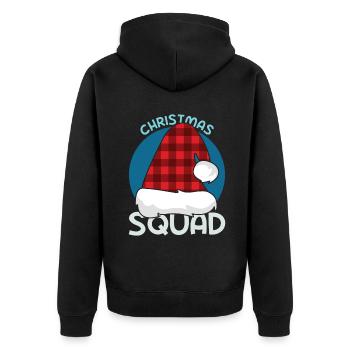 December Christmas Squad Santa Love Christmas - Unisex Premium Bio Zip Hoodie - Schwarz - Hinten - Nico (187cm)
