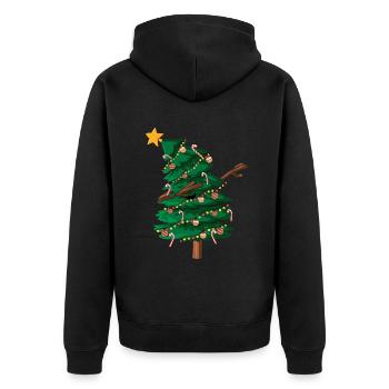 Décembre Noël Dab Dabbing Tree Noël - Veste à capuche bio Premium Unisexe - noir - Dos - Nico (187cm)
