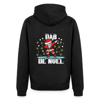 December Christmas Dab Dabbing Love Christmas - Unisex Premium Bio Zip Hoodie - Schwarz - Hinten - Nico (187cm)