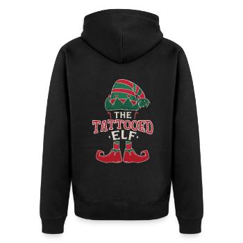 Elf Tattooed December Love Elf Christmas - Unisex Premium Organic Zip Hoodie - black - Back - Nico (187cm)