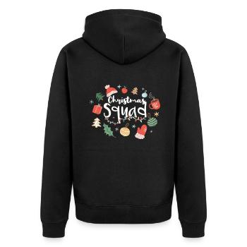 December Squad Holiday Love Christmas - Unisex Premium Organic Zip Hoodie - black - Back - Nico (187cm)