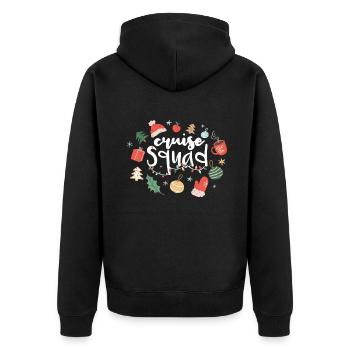 December Cruise Squad Holiday Love Christmas - Unisex Premium Organic Zip Hoodie - black - Back - Nico (187cm)