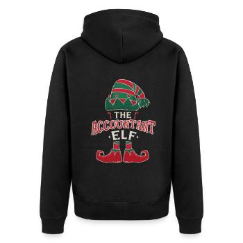 Elf Comptable Décembre Amour Elfe Noël - Veste à capuche bio Premium Unisexe - noir - Dos - Nico (187cm)