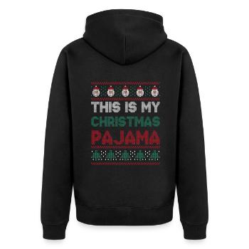 Père Noël moche Vacances de décembre Noël moche - Veste à capuche bio Premium Unisexe - noir - Dos - Nico (187cm)
