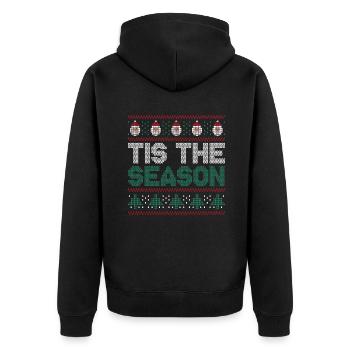 Père Noël moche saison de décembre Noël moche - Veste à capuche bio Premium Unisexe - noir - Dos - Nico (187cm)