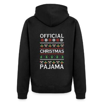 Snow Ugly Dezember 2022 Feiertag Hässliche Weihnachten - Unisex Premium Bio Zip Hoodie - Schwarz - Hinten - Nico (187cm)