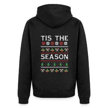 Neige moche saison de décembre moche Noël - Veste à capuche bio Premium Unisexe - noir - Dos - Nico (187cm)