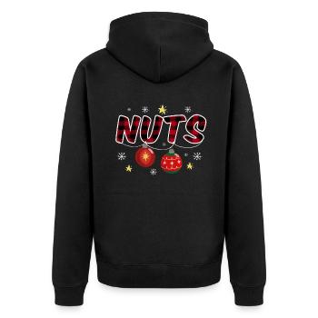 Kastanien Kastanien Witz Lustige Weihnachten - Unisex Premium Bio Zip Hoodie - Schwarz - Hinten - Nico (187cm)