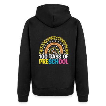 Student 100th Day Preschool 100 Days Of School - Unisex Premium Organic Zip Hoodie - black - Back - Nico (187cm)