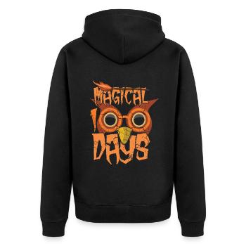 Magie magique 100e jour Joyeux 100 jours d’école - Veste à capuche bio Premium Unisexe - noir - Dos - Nico (187cm)