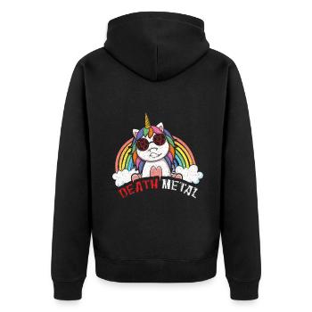 Satan Rainbow Unicorn Love Metal Musique Heavy Rock - Veste à capuche bio Premium Unisexe - noir - Dos - Nico (187cm)