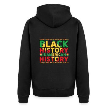 History America Black Pride Black History Month - Unisex Premium Organic Zip Hoodie - black - Back - Nico (187cm)