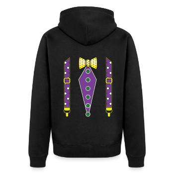 Funny Mardi Festival Parade Beads Mardi Gras - Unisex Premium Bio Zip Hoodie - Schwarz - Hinten - Nico (187cm)