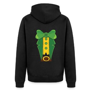 Costume Saint Paddy Shamrock Saint Patrick Day - Unisex Premium Organic Zip Hoodie - black - Back - Nico (187cm)