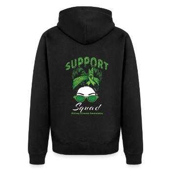 L'escouade soutient le Mois de la sensibilisation à la maladie du rein vert - Veste à capuche bio Premium Unisexe - noir - Dos - Nico (187cm)