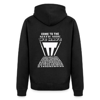 Mathe Seite März Mathe Urlaub Mathematik Funny Pi - Unisex Premium Bio Zip Hoodie - Schwarz - Hinten - Nico (187cm)