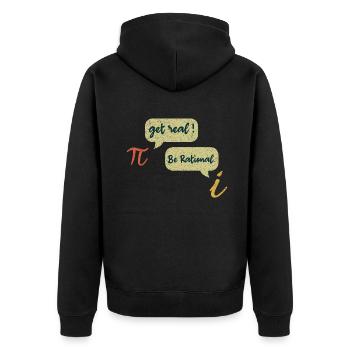 Drôle Math Meme Mars Math Vacances Mathématiques Pi - Veste à capuche bio Premium Unisexe - noir - Dos - Nico (187cm)