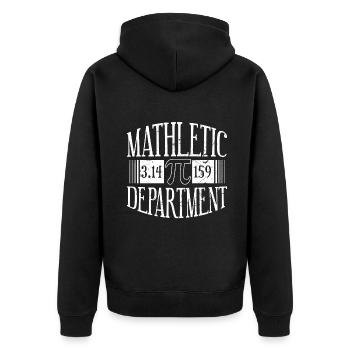 Mathe-Abteilung Mathe-Urlaub Mathematik Pi - Unisex Premium Bio Zip Hoodie - Schwarz - Hinten - Nico (187cm)