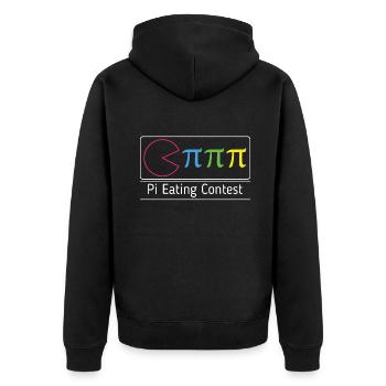 Drôle Pi Manger Math Vacances Mathématiques Humour Pi - Veste à capuche bio Premium Unisexe - noir - Dos - Nico (187cm)