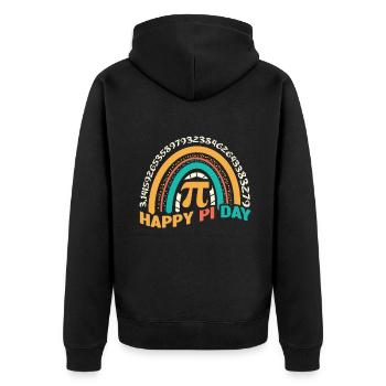 Retro Pi Math Holiday Mathématiques Groovy Pi Day - Veste à capuche bio Premium Unisexe - noir - Dos - Nico (187cm)