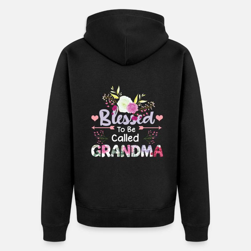 Genannt Großmutter Mama Muttertag - Unisex Premium Bio Zip Hoodie - Schwarz