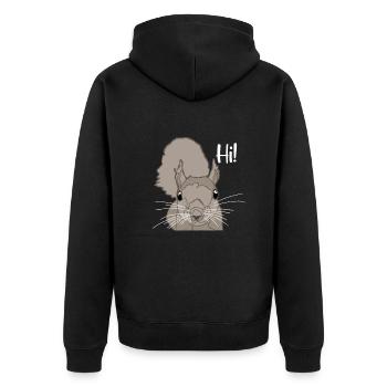 Écureuil gris Écureuil Écureuil renard - Veste à capuche bio Premium Unisexe - noir - Dos - Nico (187cm)
