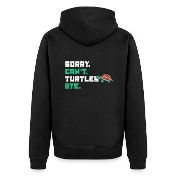 Désolé, les tortues ne peuvent pas bye tortoise - Veste à capuche bio Premium Unisexe - noir - Dos - Nico (187cm)