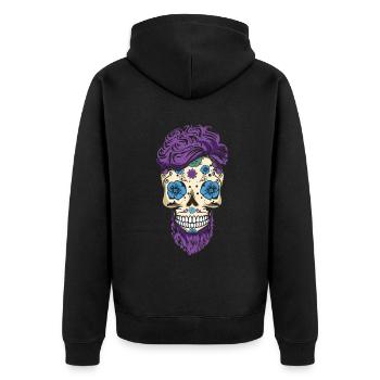 Dia De Los Muertos Awesome Papa Papa Fête des Pères - Veste à capuche bio Premium Unisexe - noir - Dos - Nico (187cm)