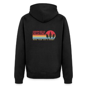 Arrowhead Collecting more than a Hobby - Unisex Premium Organic Zip Hoodie - black - Back - Nico (187cm)