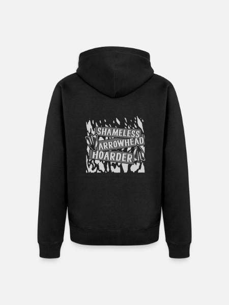 Shameless Arrowhead Hoarder Jagdspitzen - Unisex Premium Bio Zip Hoodie - Schwarz
