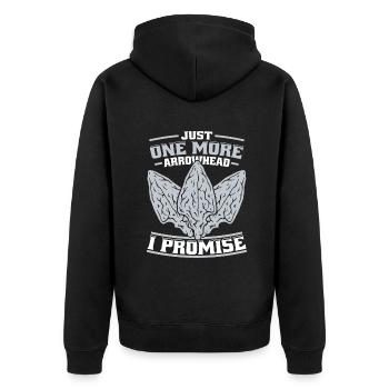 Just One More Arrowhead Arrowhead Collecting - Unisex Premium Bio Zip Hoodie - Schwarz - Hinten - Nico (187cm)