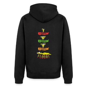 Tequila Getränke Taco Happy Cinco De Mayo - Unisex Premium Bio Zip Hoodie - Schwarz - Hinten - Nico (187cm)