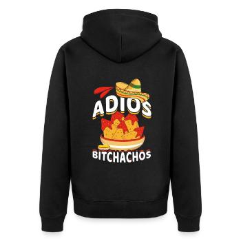 Tschüss Nachos Taco Happy Cinco De Mayo - Unisex Premium Bio Zip Hoodie - Schwarz - Hinten - Nico (187cm)
