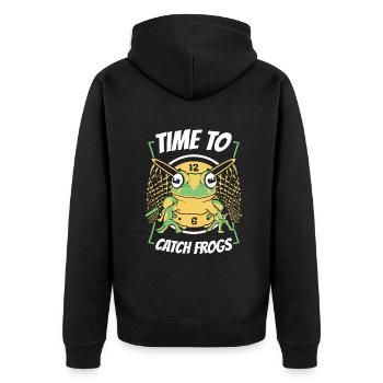 Il est temps d’attraper des grenouilles arboricole crapaud attrape-grenouilles - Veste à capuche bio Premium Unisexe - noir - Dos - Nico (187cm)