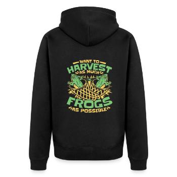Vous voulez récolter autant de grenouilles que possible Grenouille - Veste à capuche bio Premium Unisexe - noir - Dos - Nico (187cm)