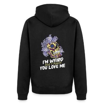Weird Halloween Muertos Day Of Dead Sugar Bone - Unisex Premium Organic Zip Hoodie - black - Back - Nico (187cm)