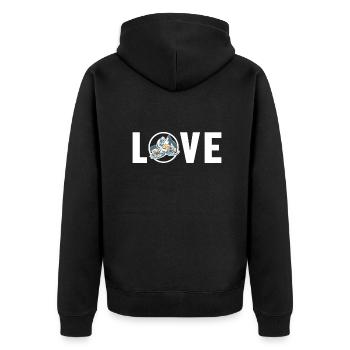 Love Motorschlitten Schneemotorrad Motoneige - Veste à capuche bio Premium Unisexe - noir - Dos - Nico (187cm)