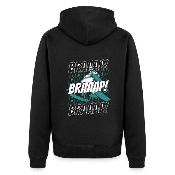 Braaap Braaap Motoneige Conducteurs de motoneige - Veste à capuche bio Premium Unisexe - noir - Dos - Nico (187cm)